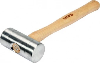 YATO Молоток алюмінієвий YATO : Ø50 x 320 мм, m= 580 г, дерев'яна ручка  | YT-45282