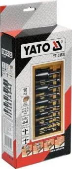 YATO Свердла по дереву: коронки і фрези YATO : Ø=15-35 мм, l=110/90 мм- коронки/фрези, 10 шт  | YT-3