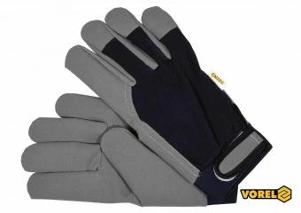 VOREL Рукавиці робочі : бавовна + екошкіра, розмір 10  | 74060