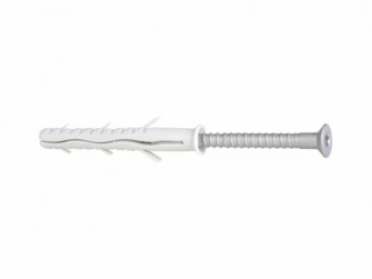 HAMAR Дюбель 10х80мм нейлоновий з шурупом 7х85ммз потайною головкою під TX-40, оцинкований, 50 шт/п