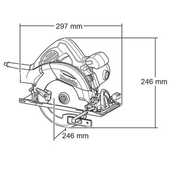 Пила дискова Makita HS6101 (1.1 кВт, 165 мм)