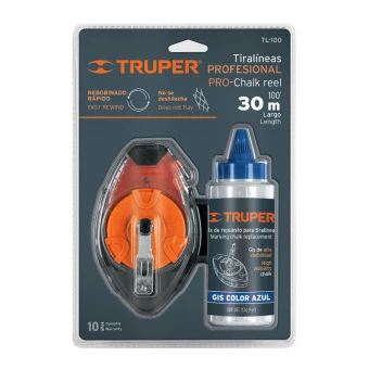 TRUPER TL-100 Набір для розмітки, крейдяний, пластик синій 30м