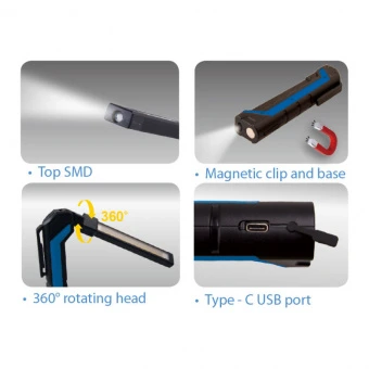 KING TONY Набор ламп переносных 2 предмета 2W+5W | P9TA0212A