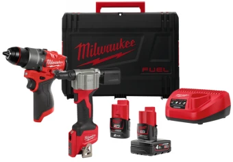 MILWAUKEE Набор аккумуляторных инструментов M12 FPP2D2-422X FUEL POWER PACK IN2 | 4933480593