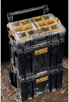 Органайзер DeWALT TOUGHSYSTEM 2.0, DS100, 545x380x130 мм, з прозорою кришкою, 10 відділень