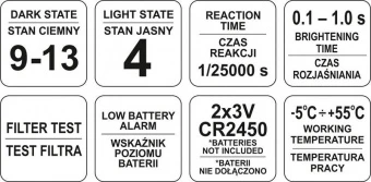 YATO Маска зварювальника YATO з автозатемнювальнимним фільтром  | YT-73921