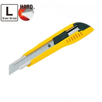 TAJIMA Нож 18мм, шахта нержавейка, корпус пластик, шахта для запасок, автоматический фиксатор