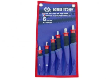 KING TONY Набор выколоток с протектором, чехол из теторона, 6 предметов | 1006GPN
