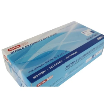 Рукавички нітрилові оглядові нестерильні КВІТКА PRO (M / 8", 100 шт.)