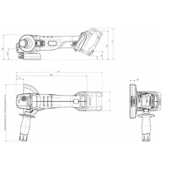 Кутова шліфмашина Metabo W 18 L 9-125 (125 мм, без АКБ) (602247850)