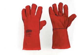 Перчатки краги сварщика р10,5 (длина 35см) (красные) СИЛА