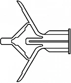 Дюбель "Бабочка" PE для основы 4-12 мм