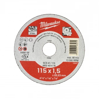 MILWAUKEE Отрезной диск SCS41/115X1,5 (1 шт) | 4932451476