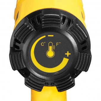 Пистолет горячего воздуха DeWalt 1800Вт, 50-600 С, рег-ка, 2 насадки.