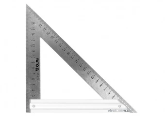 YATO Кутник теслярський металевий YATO з прямим кутом і 2 метричними шкалами 270 мм  | YT-70781