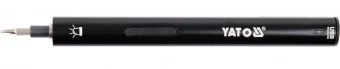 YATO Викрутка акумул. з набором біт YATO : Li-Ion 3.6В 450 мАгод, LED-підсвітка, HEX-1/4", CrV, 39шт