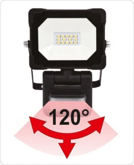 YATO Прожектор з SMD-діодним випром.і датчиком руху YATO: 10 Вт, 230В, 900 лм,кут-120°, 14 діодів (D