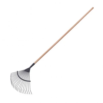 My Garden 215-2-22-1660 Граблі віялові металеві Woody, 22 проволочних зуба, дерев'яний держак 1660мм