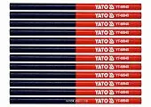 YATO Олівці столярні двоколірні YATO : L= 175 мм, стержень 4 x 2 мм, синьо-червоні, уп. 12 шт  | YT-