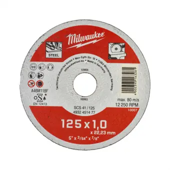 MILWAUKEE Отрезной диск SCS 41/125х1 (дисплей 200 шт) | 4932451478