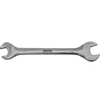 Ключ ріжковий двосторонній Cr-V 25х28мм Berg | 48-116
