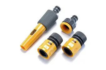 Набор: насадка-распылитель, коннекторы 1/2: 1/2 аквастоп , 1/2, адаптер 1/2+3/4 СИЛА