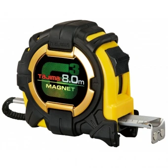 TAJIMA Рулетка строительная ударопрочная, екстра лента, G3 LOCK 27, G3M780MW - 8м/27мм