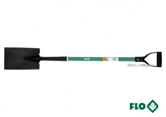 FLO Лопата штикова пряма : 17.5 x 27 x 120 см, сталева основа, скловолоконна ручка  | 35836