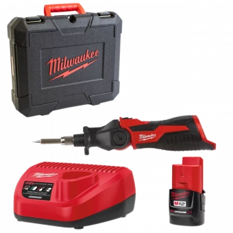 MILWAUKEE Паяльник акумуляторний ,M12 SI-201C (+ заряд.пристрій, 1 акум.Х 2Аг) | 4933459761