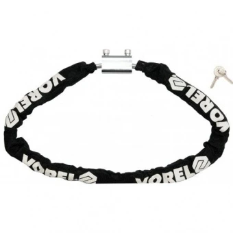 VOREL Замок велосипедний ланцюговий : Ø= 7 мм x 1200 мм. на ключ  | 77881