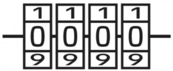 VOREL Замок навісний з кодовим замиканням : латунний корпус- 40х 11,8х39,5 мм, стал дуга- 30х25х 5 м