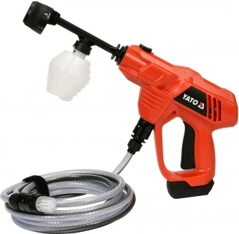 YATO Мийка високого тиску акумулят. Li-Ion 18В, YATO: макс. P= 2.3МПа, шланг-6м, функція всмокт. вод