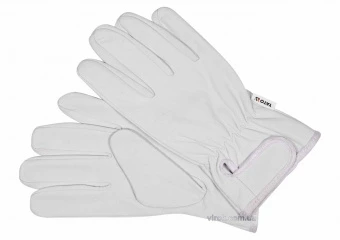 YATO Рукавиці робочі білі з застібкою-липучкою YATO : шкіра, розмір 10  | YT-74647