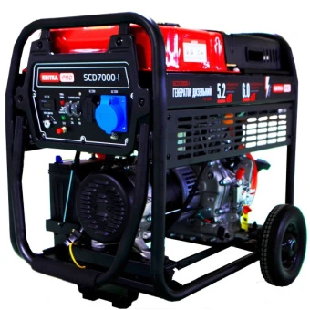 Дизельний генератор КВІТКА PRO SCD7000E + олива (6 кВт) (110-7008)