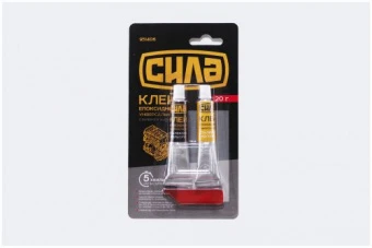 Двухкомпонентный эпоксидный клей серый 20г СИЛА