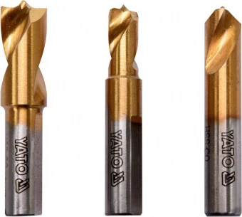 YATO Свердла для точкового зварювання HSS YATO діаметрами 6.5, 8, 10 мм, набір, 3 шт. у футлярі  | Y
