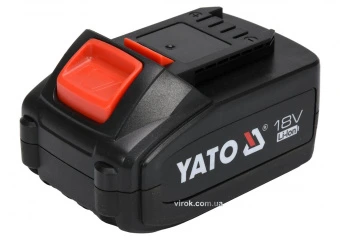 YATO Акумулятор Li-Ion YATO : 18 В, 3.0 А/Год, тривалість заряджання- 1,5 год  | YT-82843