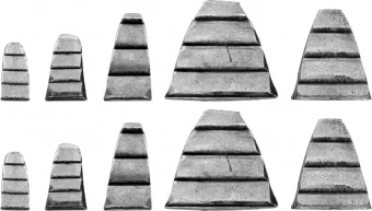 VOREL Клини для молотків 28 x 32 , 25 x 21, 25 x 12 , 18 x 10 , 17 x 8; 10 шт  | 99472