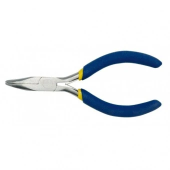 VOREL Щипці - тонкогубці міні : вигнуті, L= 125 мм, з ізольованими ручками  | 42304