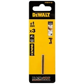 Свердло по металу DeWALT Black & Gold, HSS-G, Ø 1 мм, загальна 34 мм, робоча 12 мм, 3 шт.
