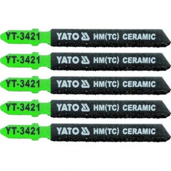 YATO Полотно для електролобзика(кераміка) YATO : L= 75 мм. Уп. 5 Шт.  | YT-3421
