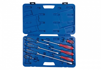 KING TONY Набор силовых отверток в кейсе (PH, SL) 8 предметов | 35208MR