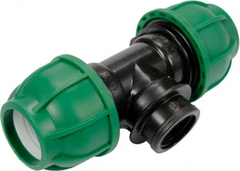 FLO Трійник сполучний водяних пластикових труб 32 мм- 3/4"- 32 мм поліпропіленовий, для тиску 1 MPa 