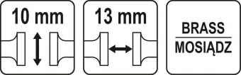YATO Лещата ручні латунно-сталеві YATO: губки- 10 мм, розвід губок- 13 мм  | YT-65085
