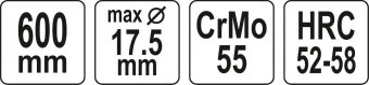 YATO Ножиці для кабелю YATO Ø= 17,5 мм, макс. переріз S=240 мм², l= 600 мм  | YT-18616