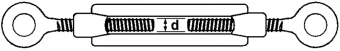 Талреп (стяжка) эконом, литая, кольцо/кольцо