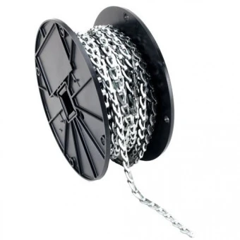 Цепь "Сантехническая" 1,9 серебряная, бухта 25 мп