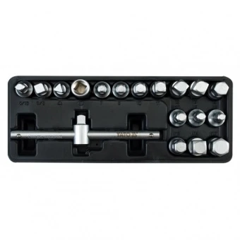 YATO Ключі для зливної пробки YATO на кв. 3/8", кпл. Набір 18 шт., h= 10 мм  | YT-0599