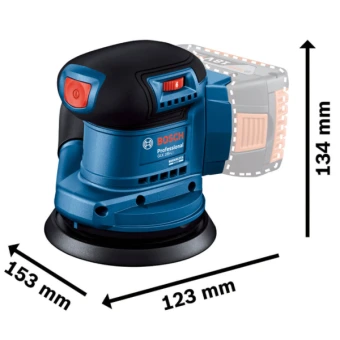 Ексцентрикова шліфмашина Bosch GEX 185-Li (18 В, 4 А*год) (06013A5021)