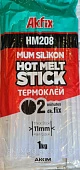 Клей стержневой прозрачный 11,2 мм Akfix HM208 1 кг (пакет)